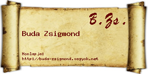 Buda Zsigmond névjegykártya