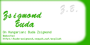 zsigmond buda business card